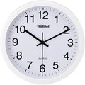 Global Industrial 12 Wall Clock, Plastic, White 695323